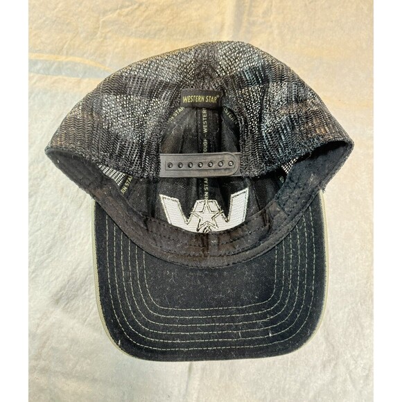 Western Star Hat Cap Adjustable Snapback Green Black Trucker Mesh - Picture 2 of 4